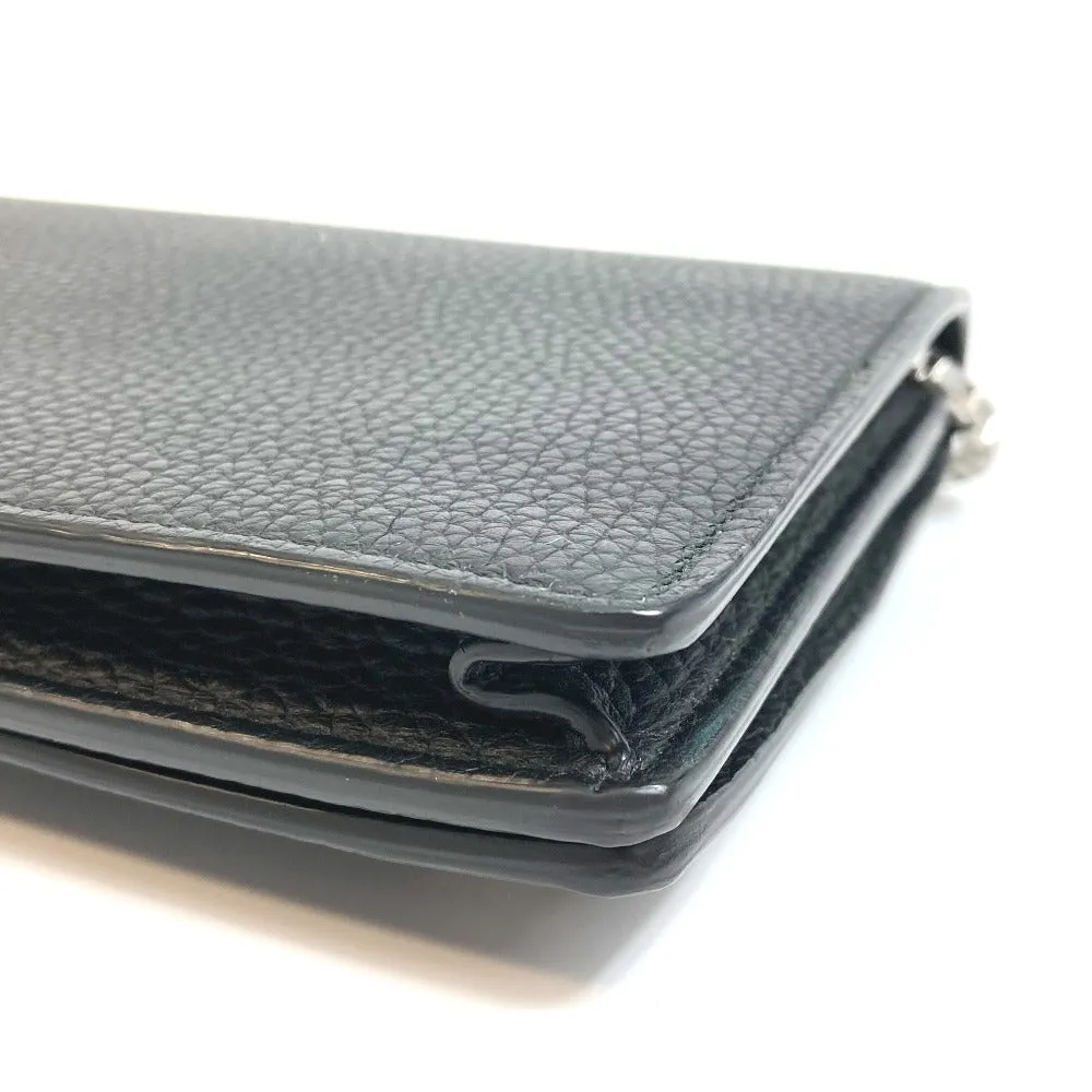 BALENCIAGA Shoulder Bag 444168 leather black Chain wallet Women Used