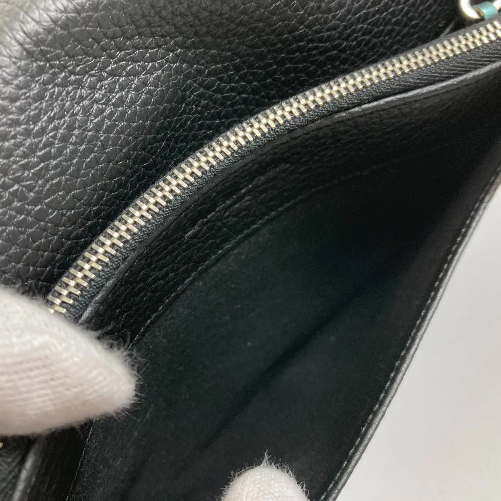 BALENCIAGA Shoulder Bag 444168 leather black Chain wallet Women Used