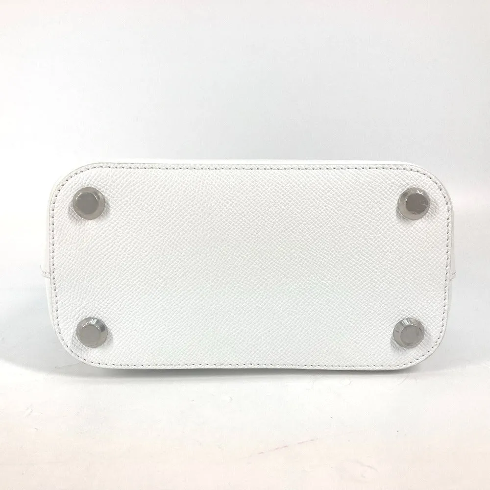 BALENCIAGA Shoulder Bag 596159 leather white logo Ville XXS Women Used