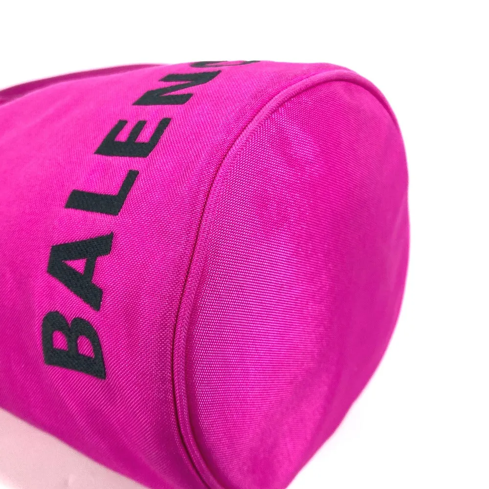 BALENCIAGA Shoulder Bag 619458 Nylon pink Wheel XS Drawstring Bucket