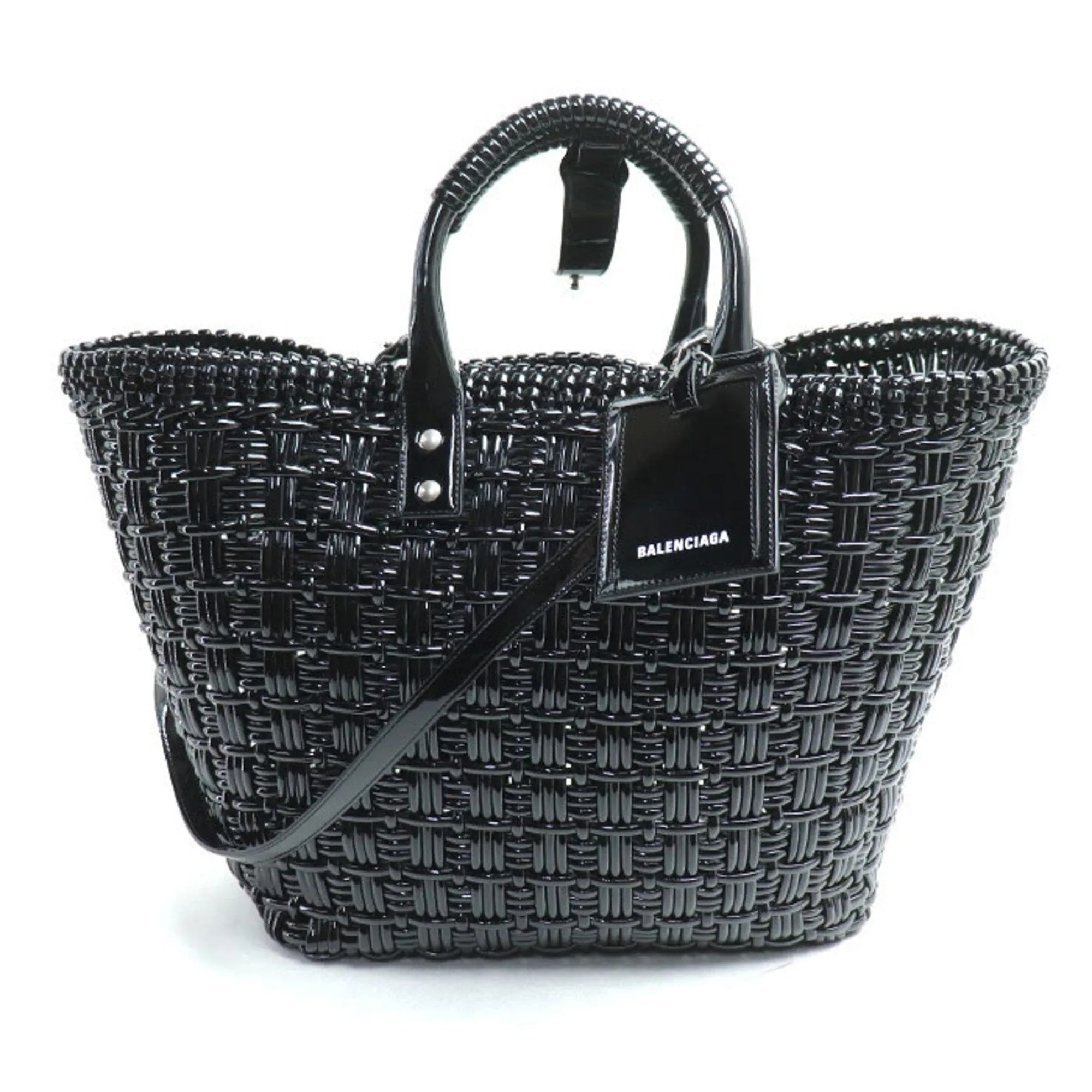 Balenciaga Vinyl Basket Shoulder Bag (Pre-Owned)