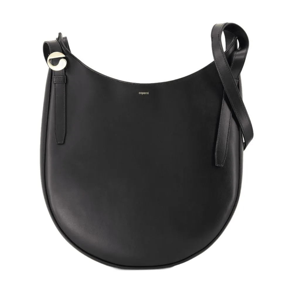 Belt Shoulder Bag - Leather - Black