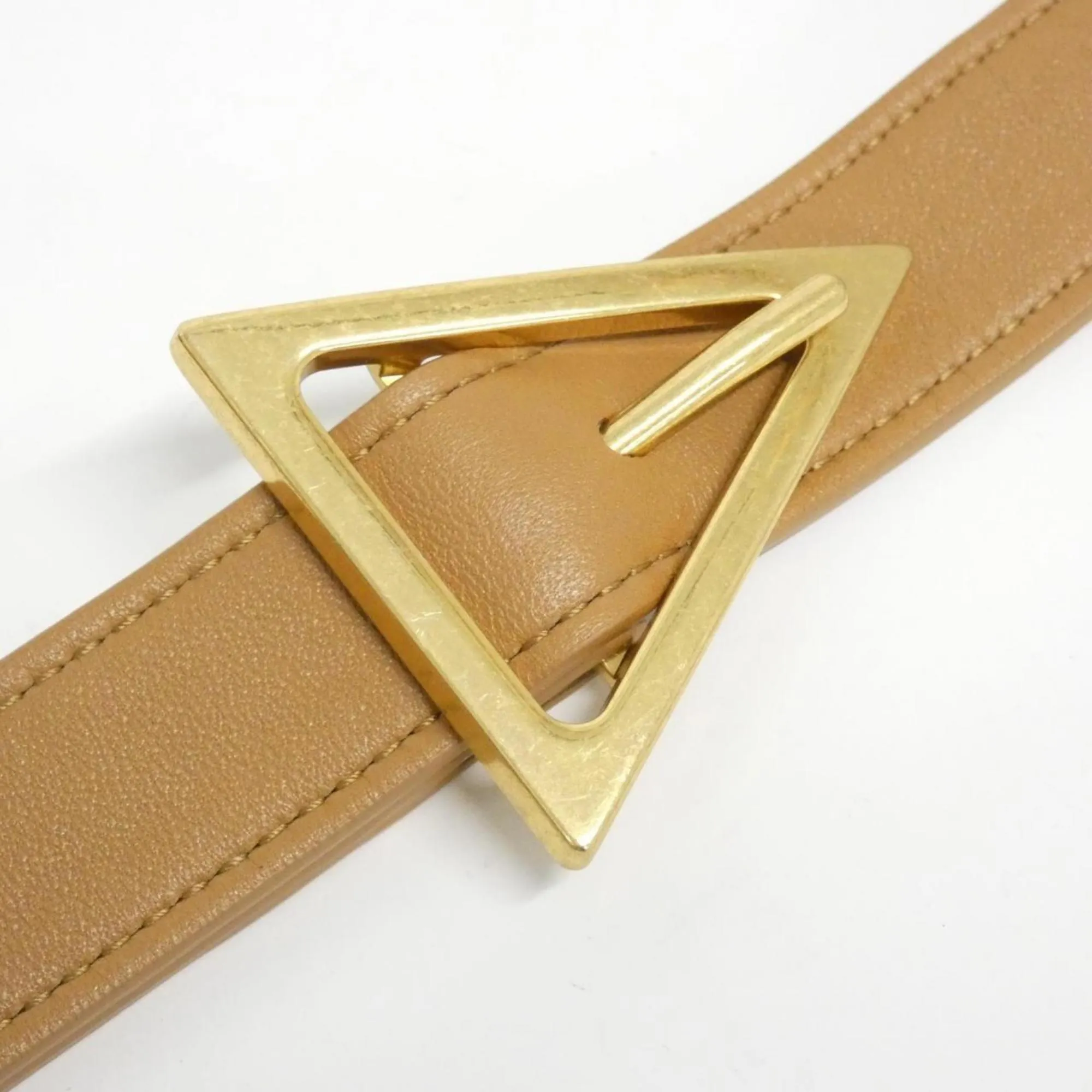 Bottega Veneta Camel Leather Shoulder Bag (Pre-Owned)