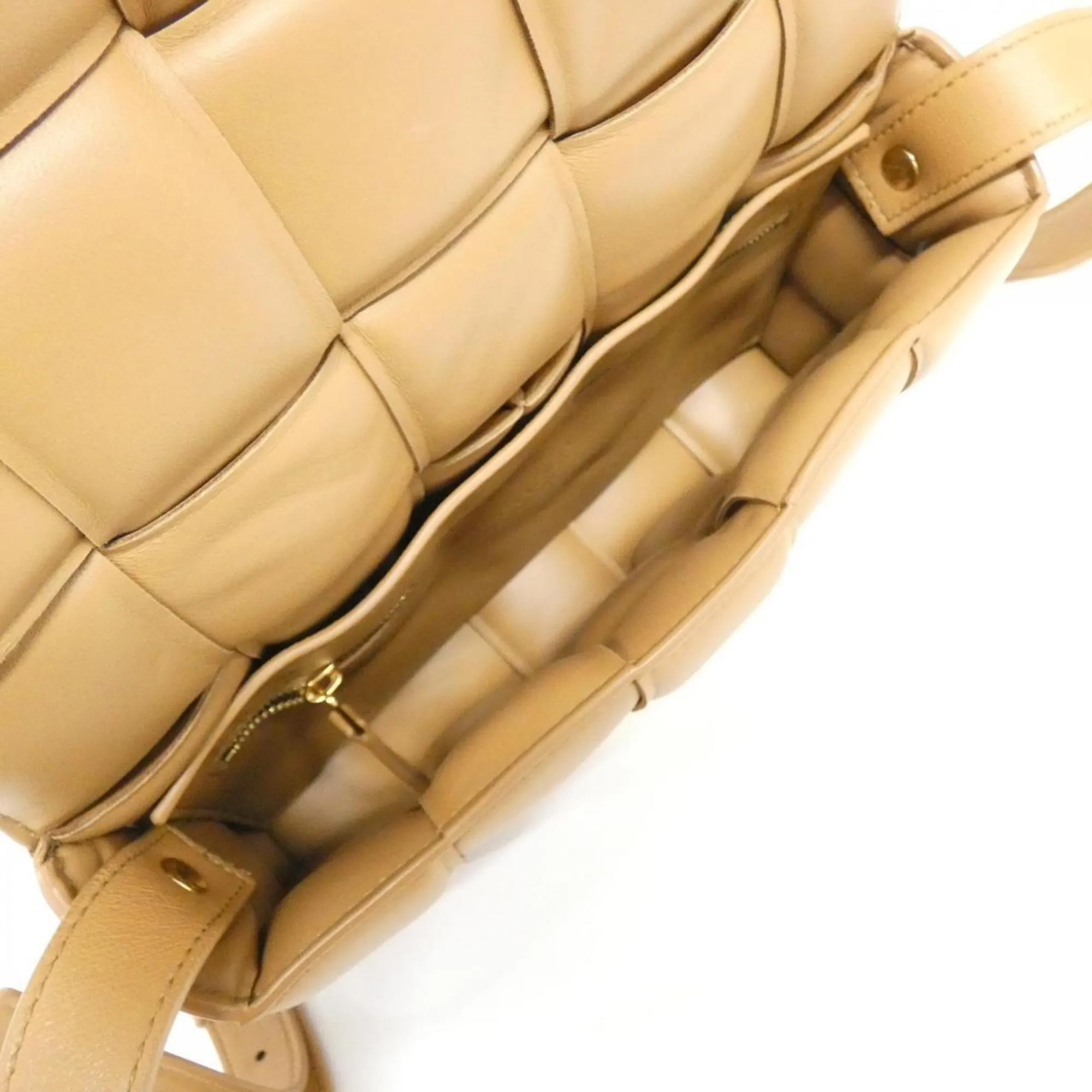 Bottega Veneta Camel Leather Shoulder Bag (Pre-Owned)