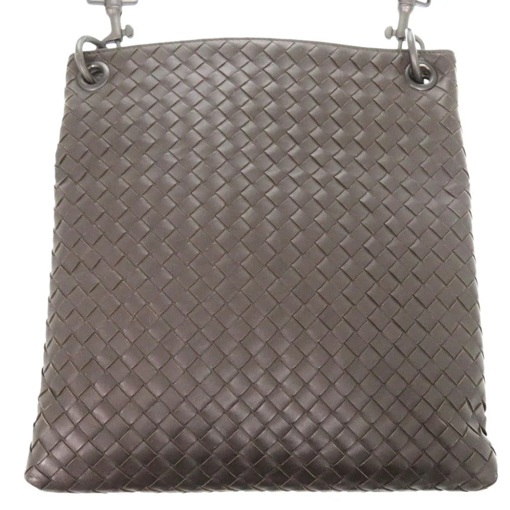 BOTTEGAVENETA Shoulder Bag B05376461C leather Dark brown INTRECCIATO