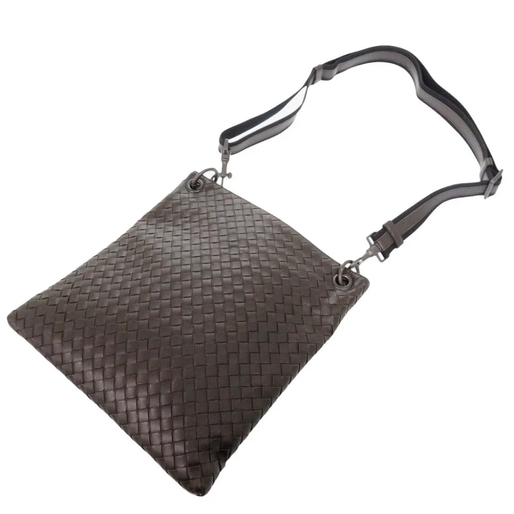 BOTTEGAVENETA Shoulder Bag B05376461C leather Dark brown INTRECCIATO