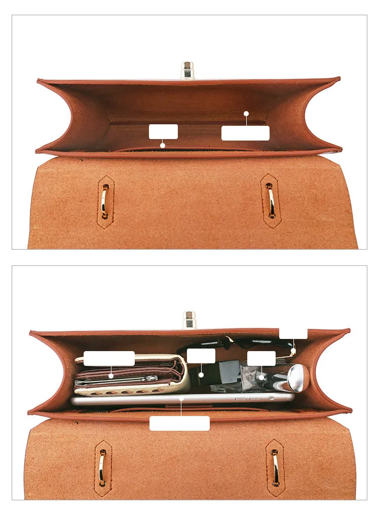 Brown Leather Women Handbag Shoulder Bag Work Bag For Women