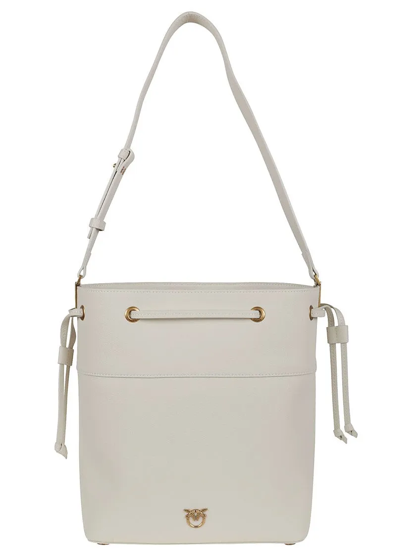 Bucket-Style Shoulder Bag In Tumbled Leather