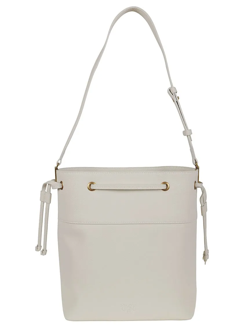 Bucket-Style Shoulder Bag In Tumbled Leather