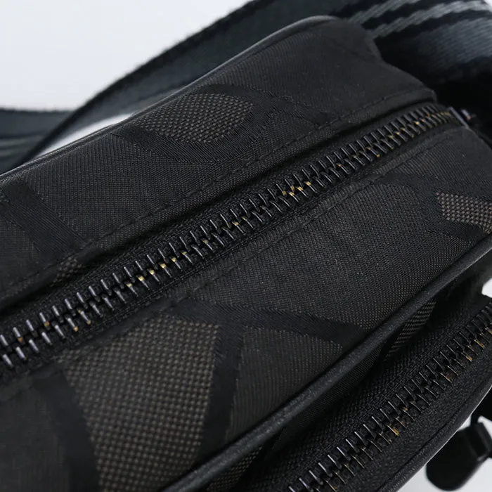 BURBERRY 8043708 Shoulder Bag TB monogram polyester,Cotton, Leather black mens(unisex)