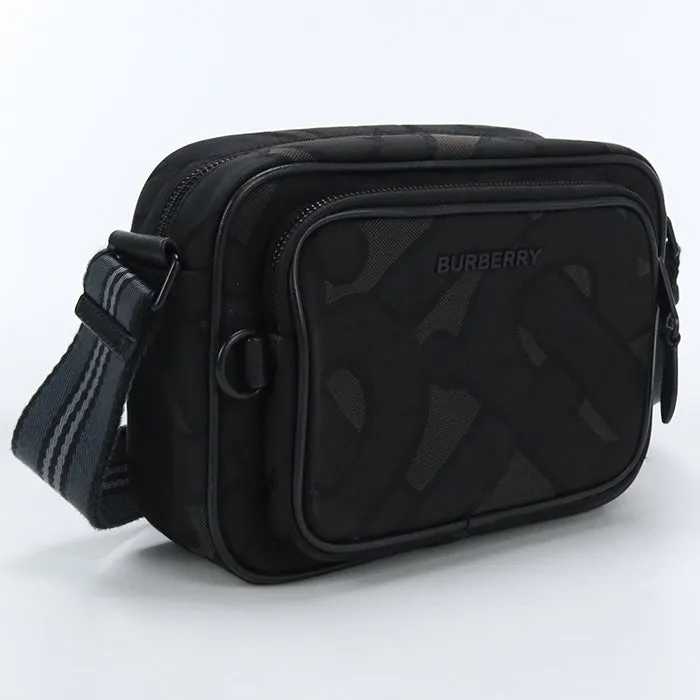BURBERRY 8043708 Shoulder Bag TB monogram polyester,Cotton, Leather black mens(unisex)