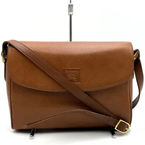 Burberry Camel Leather Shoulder Bag (Pre-Owned)