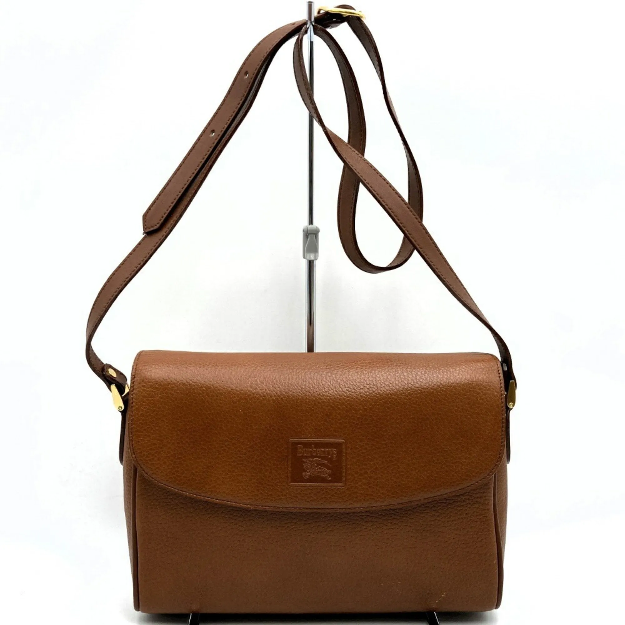 Burberry Camel Leather Shoulder Bag (Pre-Owned)