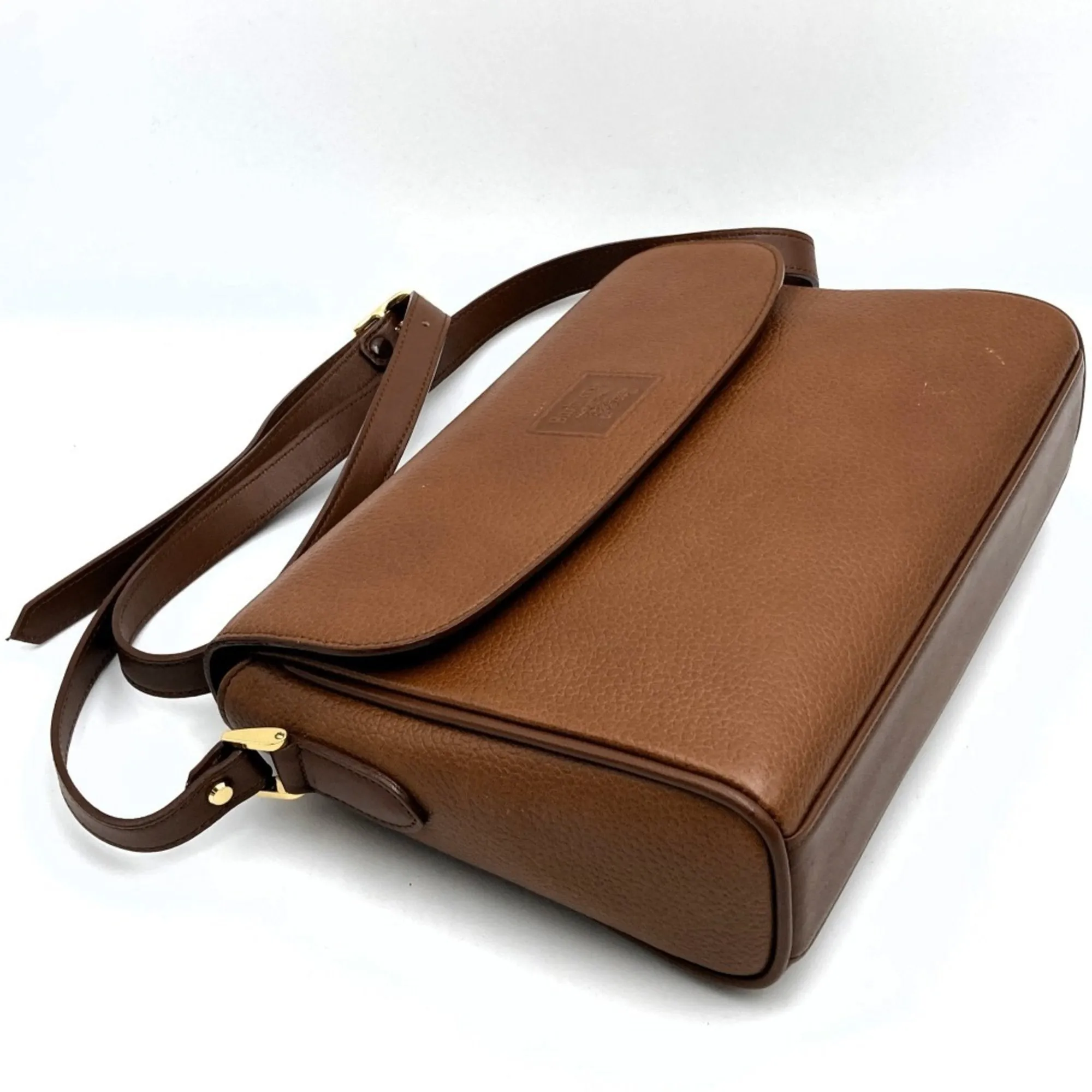 Burberry Camel Leather Shoulder Bag (Pre-Owned)
