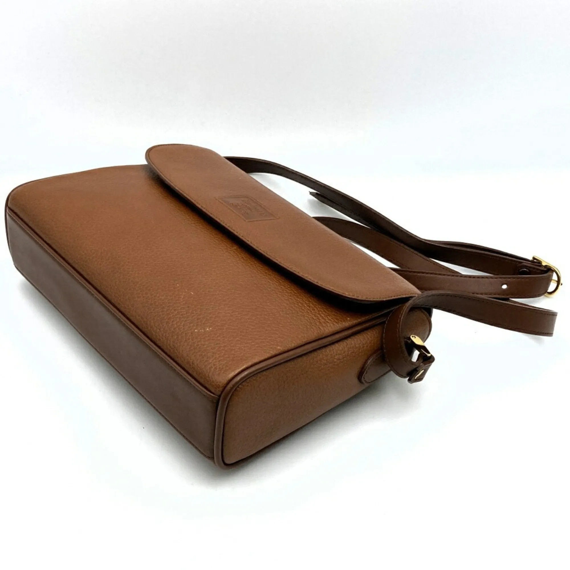Burberry Camel Leather Shoulder Bag (Pre-Owned)
