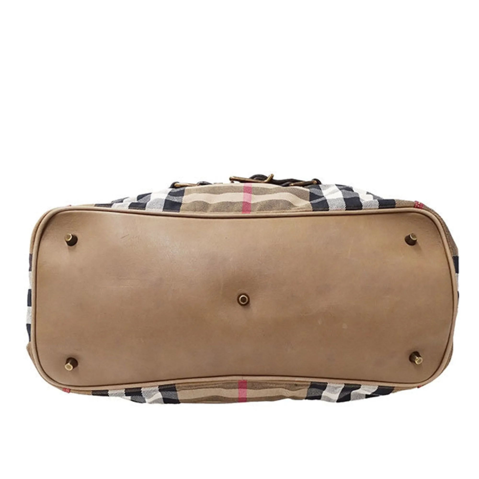 Burberry Canvas Handbag Shoulder Bag (Pre-Owned)