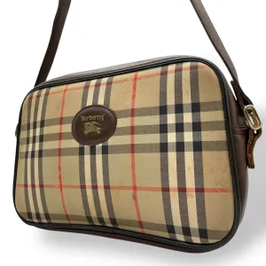 Burberry Canvas Leather Shoulder Bag (Pre-Owned)