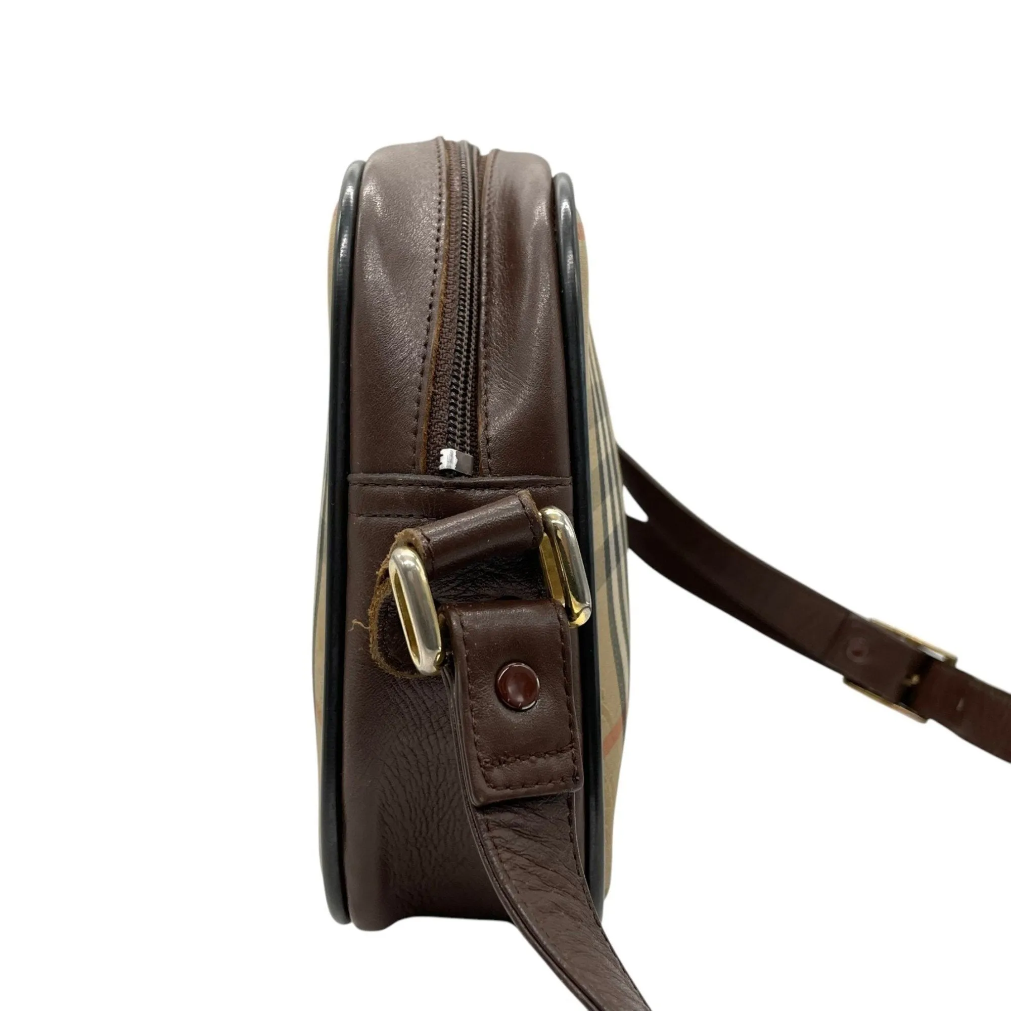 Burberry Canvas Leather Shoulder Bag (Pre-Owned)