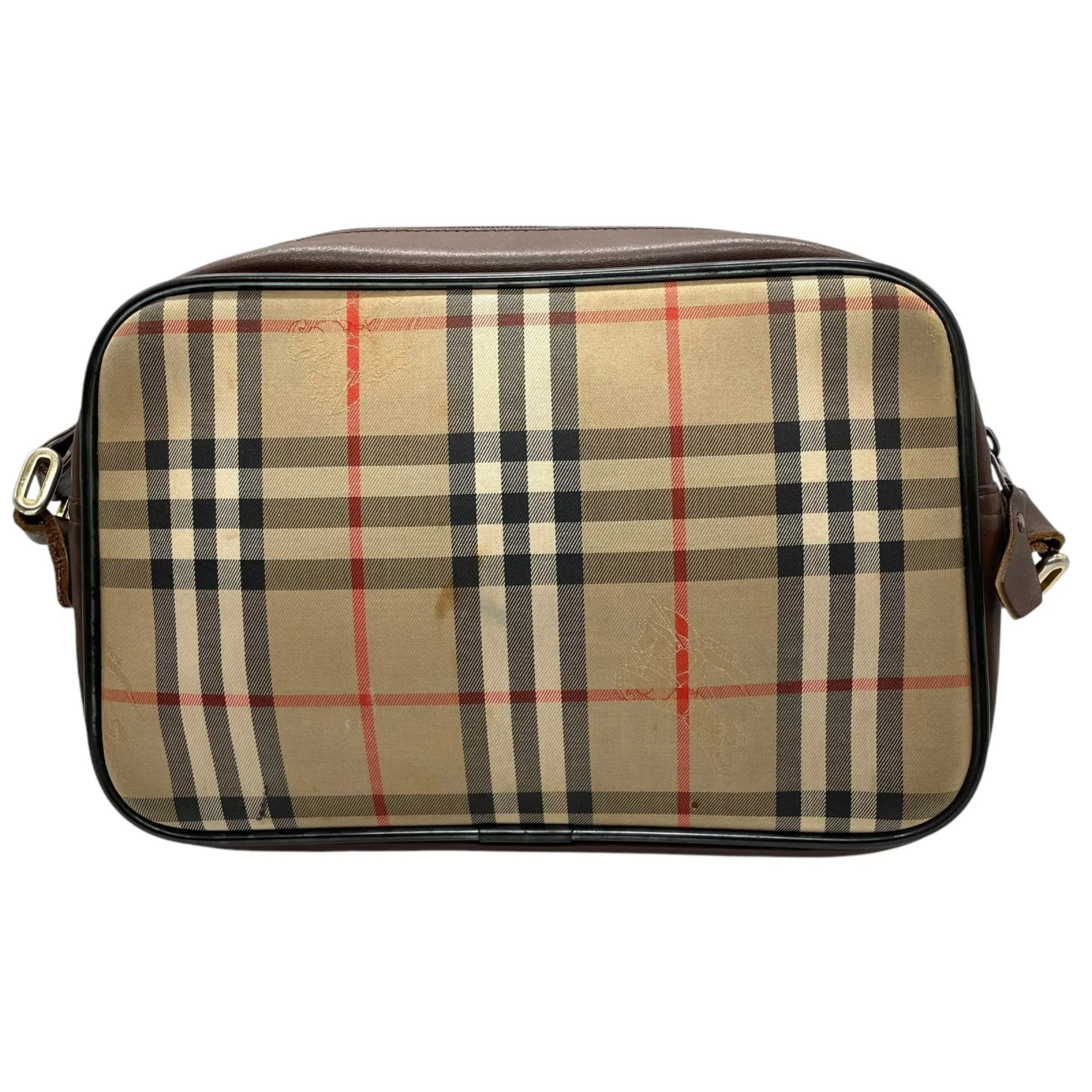 Burberry Canvas Leather Shoulder Bag (Pre-Owned)