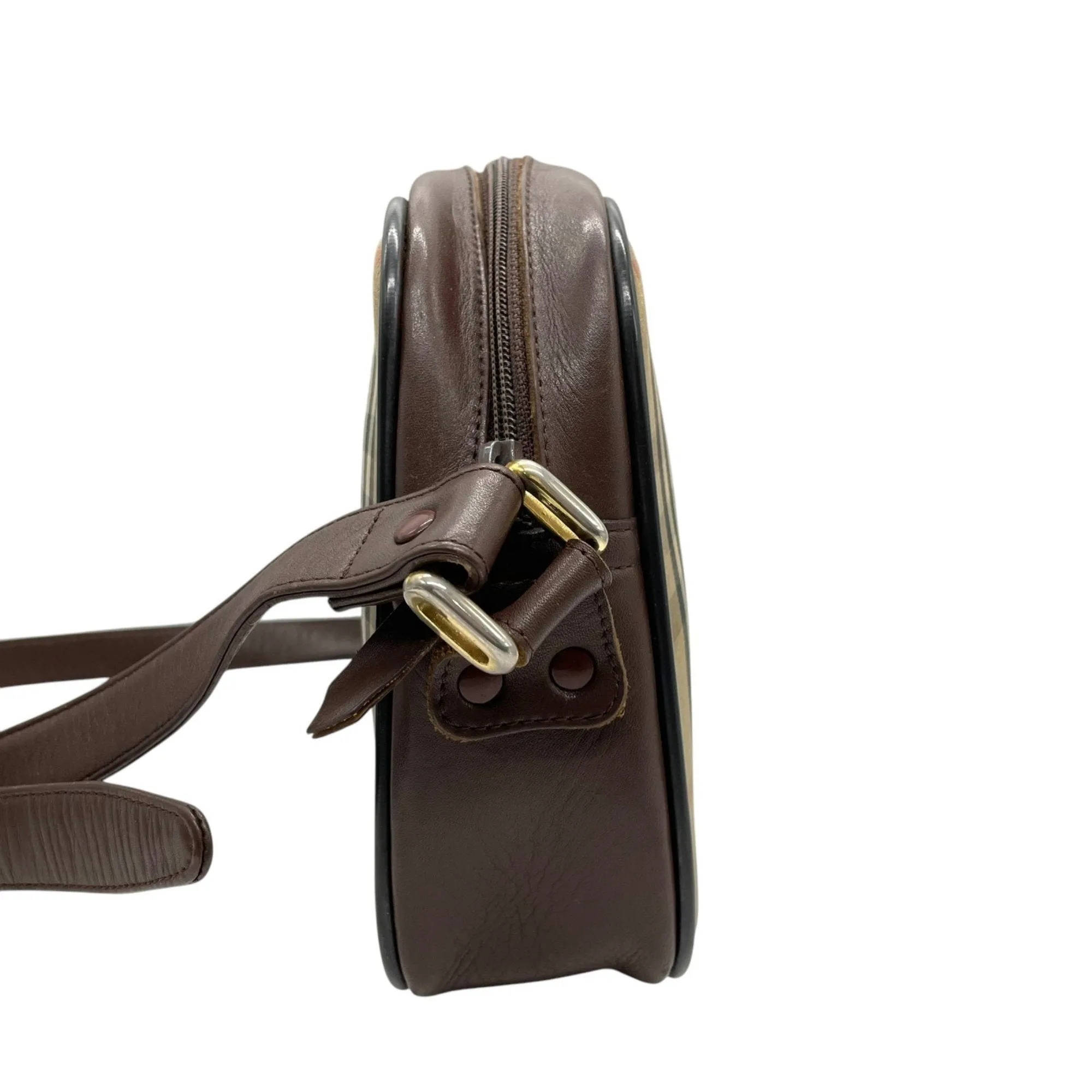 Burberry Canvas Leather Shoulder Bag (Pre-Owned)