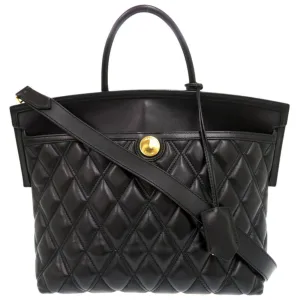 Burberry Leather Handbag Shoulder Bag (Pre-Owned)