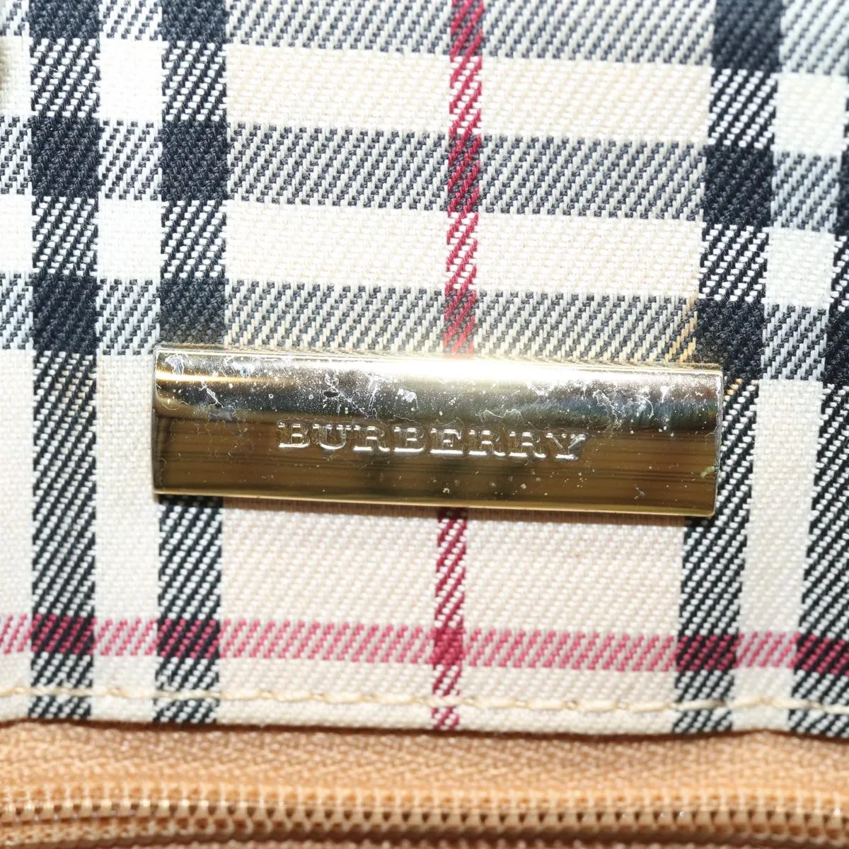 Burberry Nova Check  Leather Shoulder Bag (Pre-Owned)