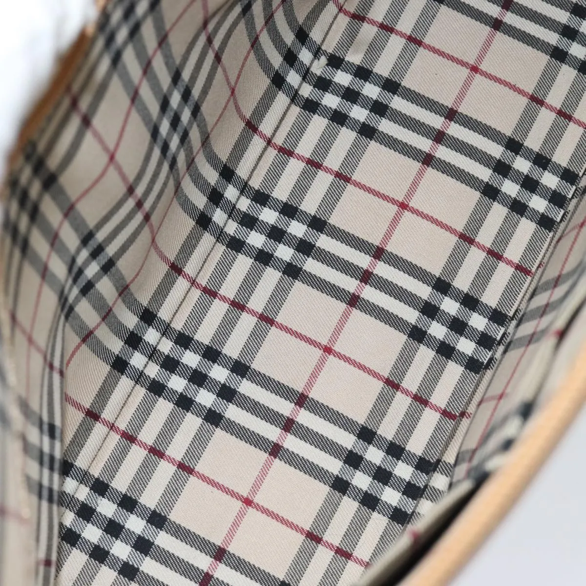 Burberry Nova Check  Leather Shoulder Bag (Pre-Owned)