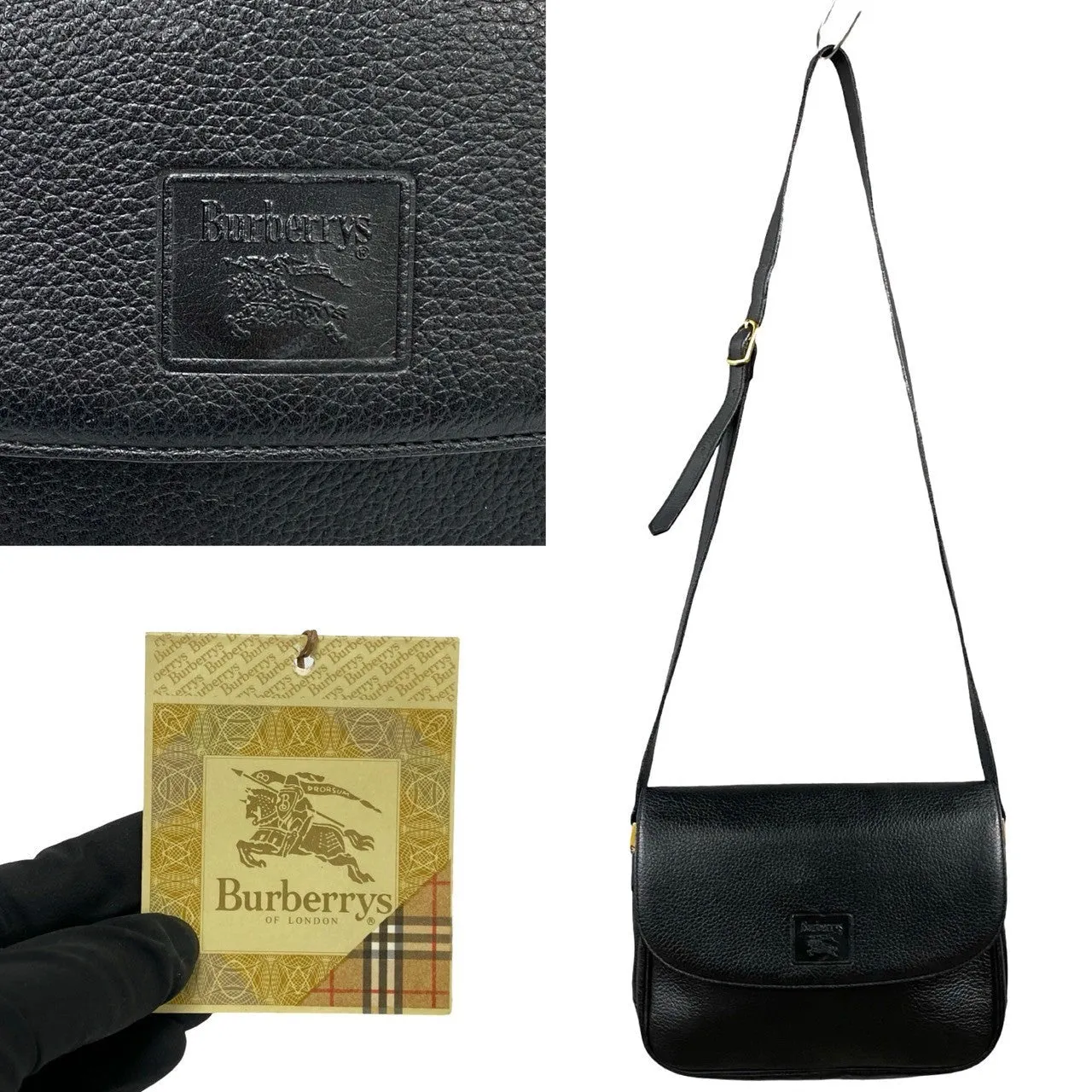 BURBERRY Shoulder Bag leather black