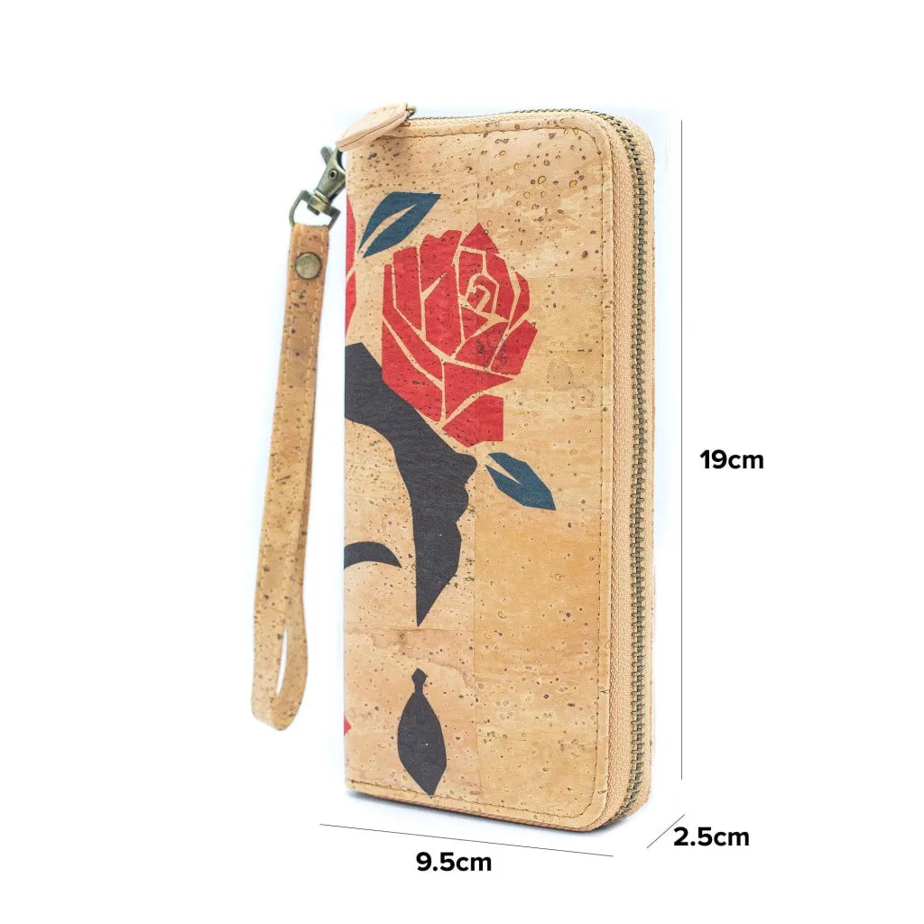 BUY 1 GET 1 FREE: Abstract Frida Art Cork Zipper Wallet- BAG-2076