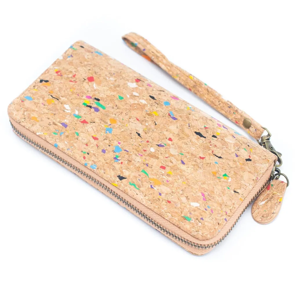 BUY 1 GET 1 FREE: Golden colors Natural cork Women Quilted Wallet Fold Card Holder Wallet  BAG-2204