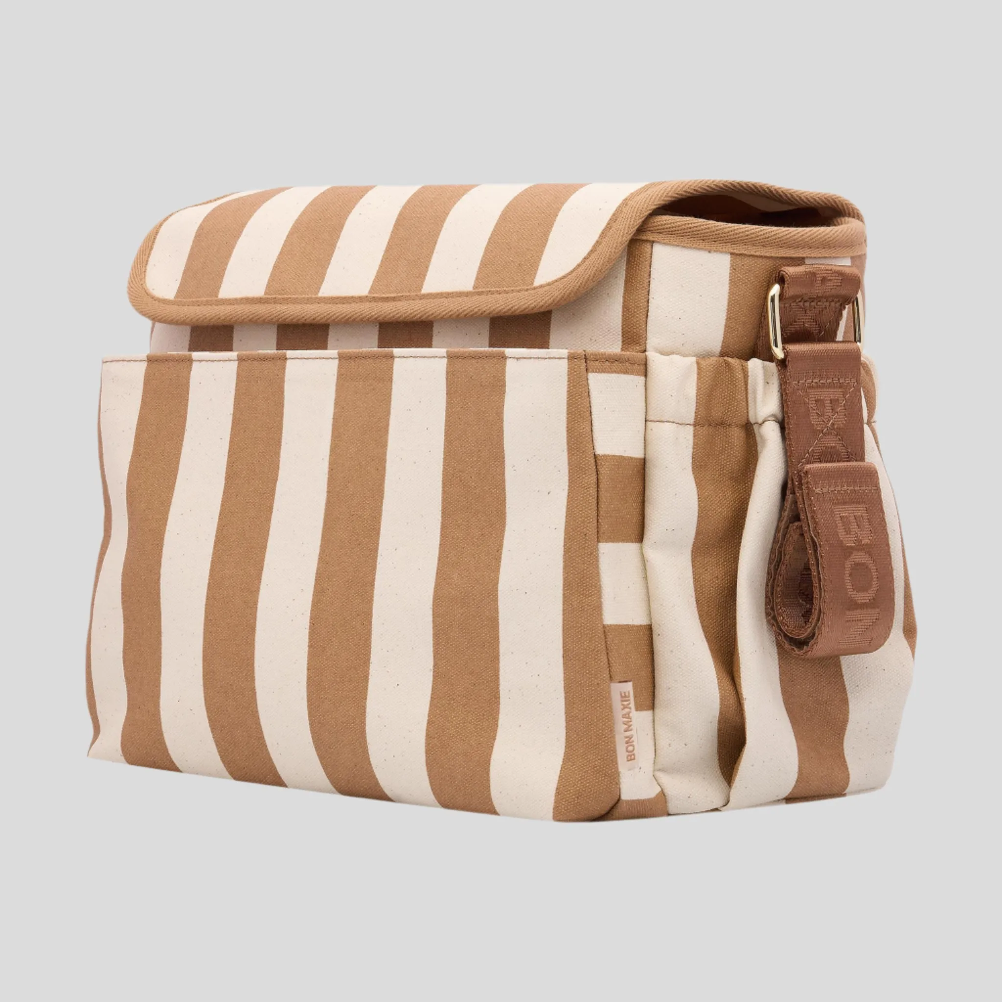 Carryall Pram Caddy -- Tan Stripe