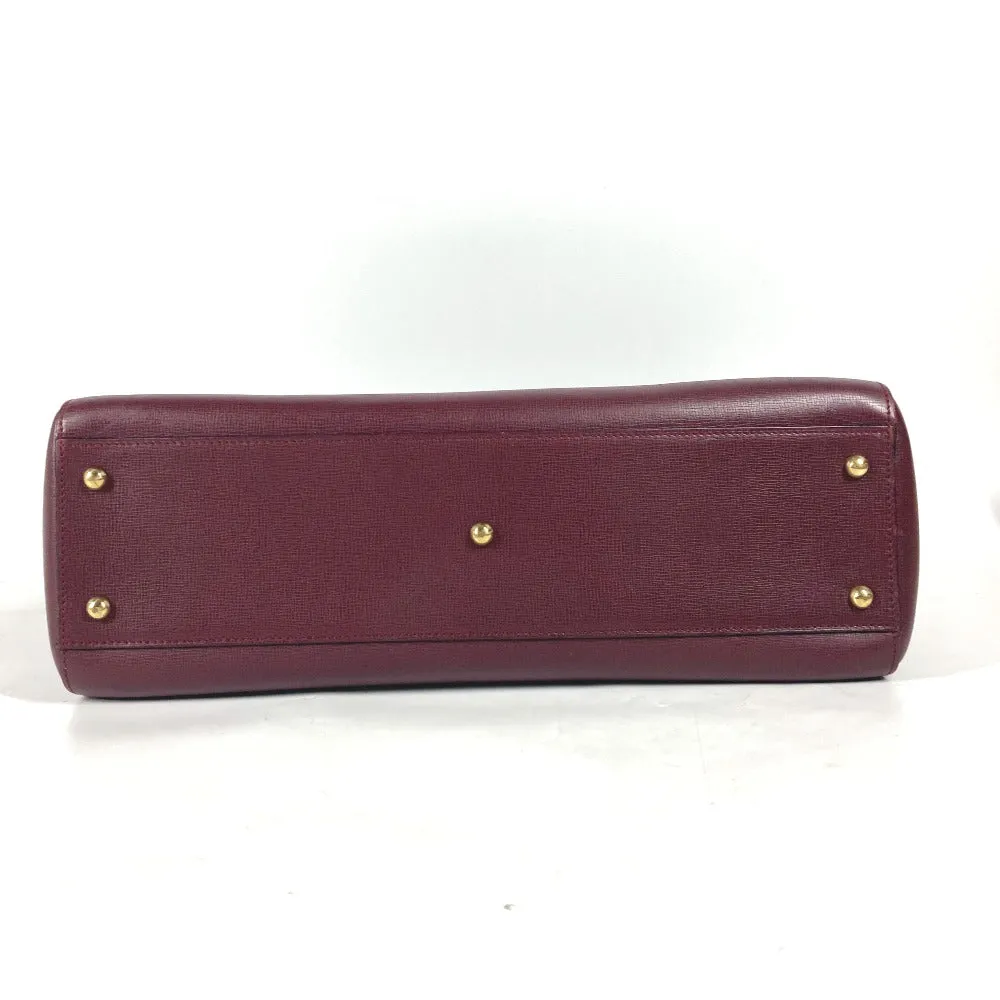 CARTIER Shoulder Bag leather wine-red Must Line