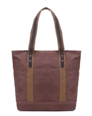 Casual Canvas Leather Womens Mens Large White Tote Bag Shoulder Bag Khaki Tote Purse For Women