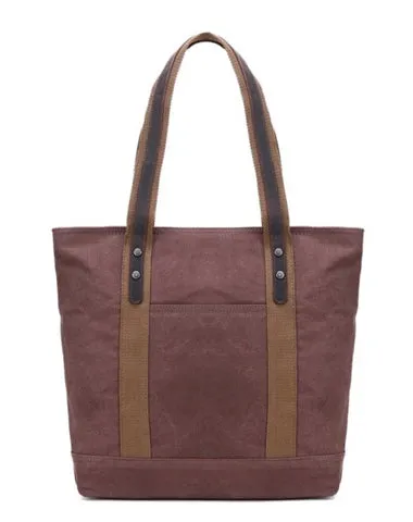 Casual Canvas Leather Womens Mens Large White Tote Bag Shoulder Bag Khaki Tote Purse For Women