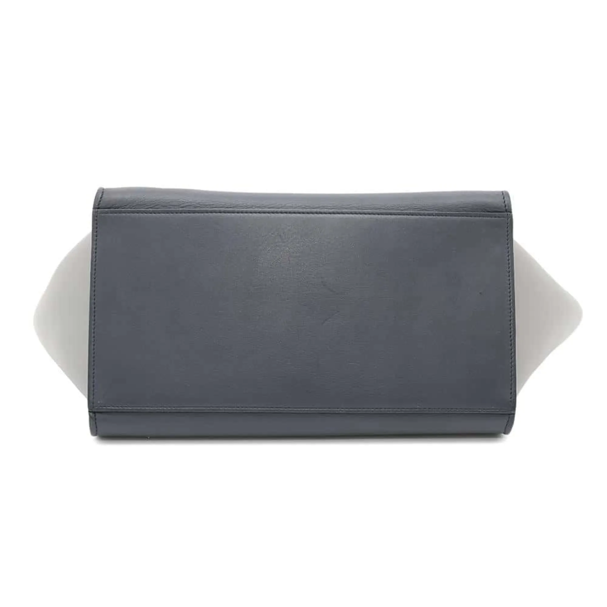 Celine blue Navy Leather Handbag Shoulder Bag (Pre-Owned)