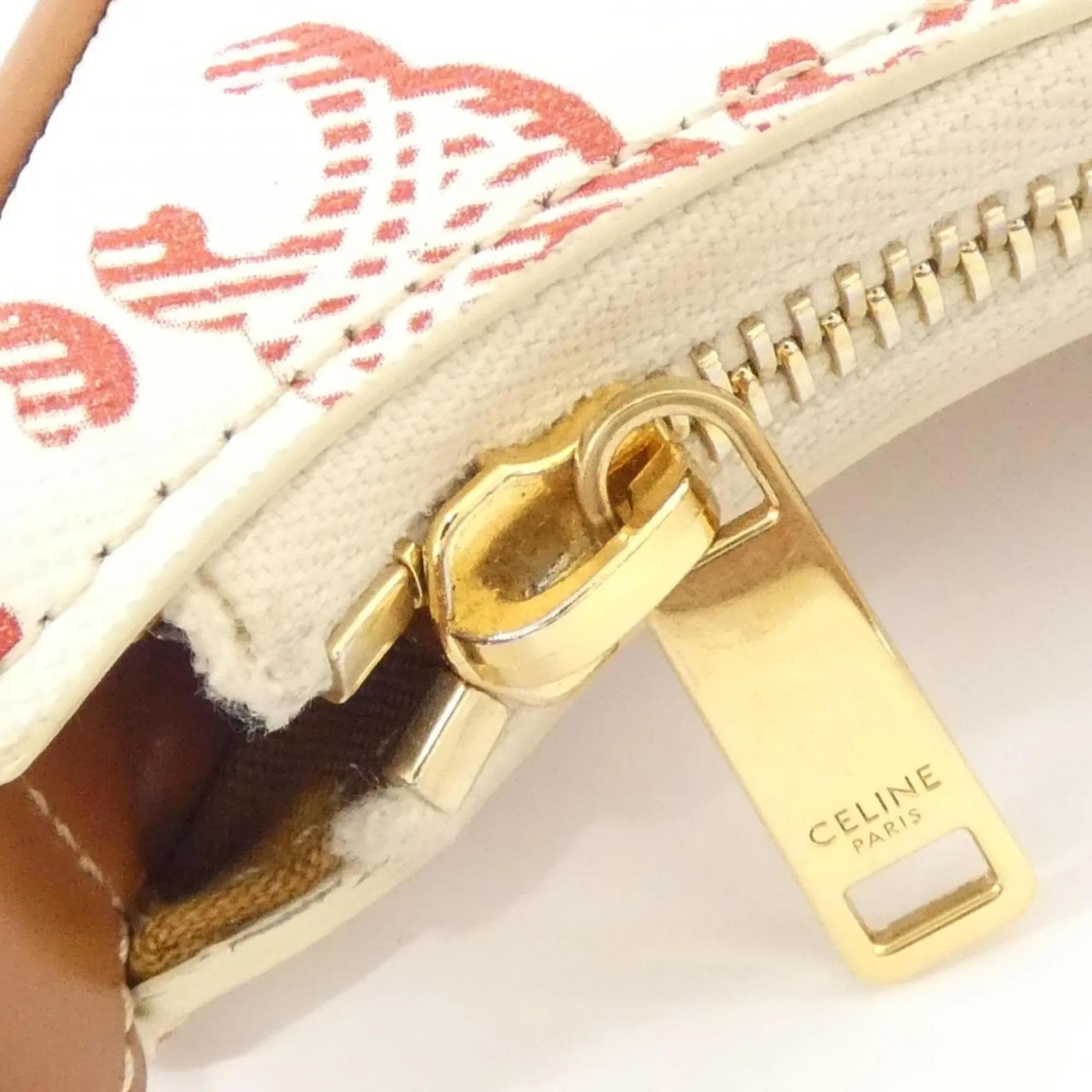 Celine Canvas Leather Shoulder Bag (Pre-Owned)