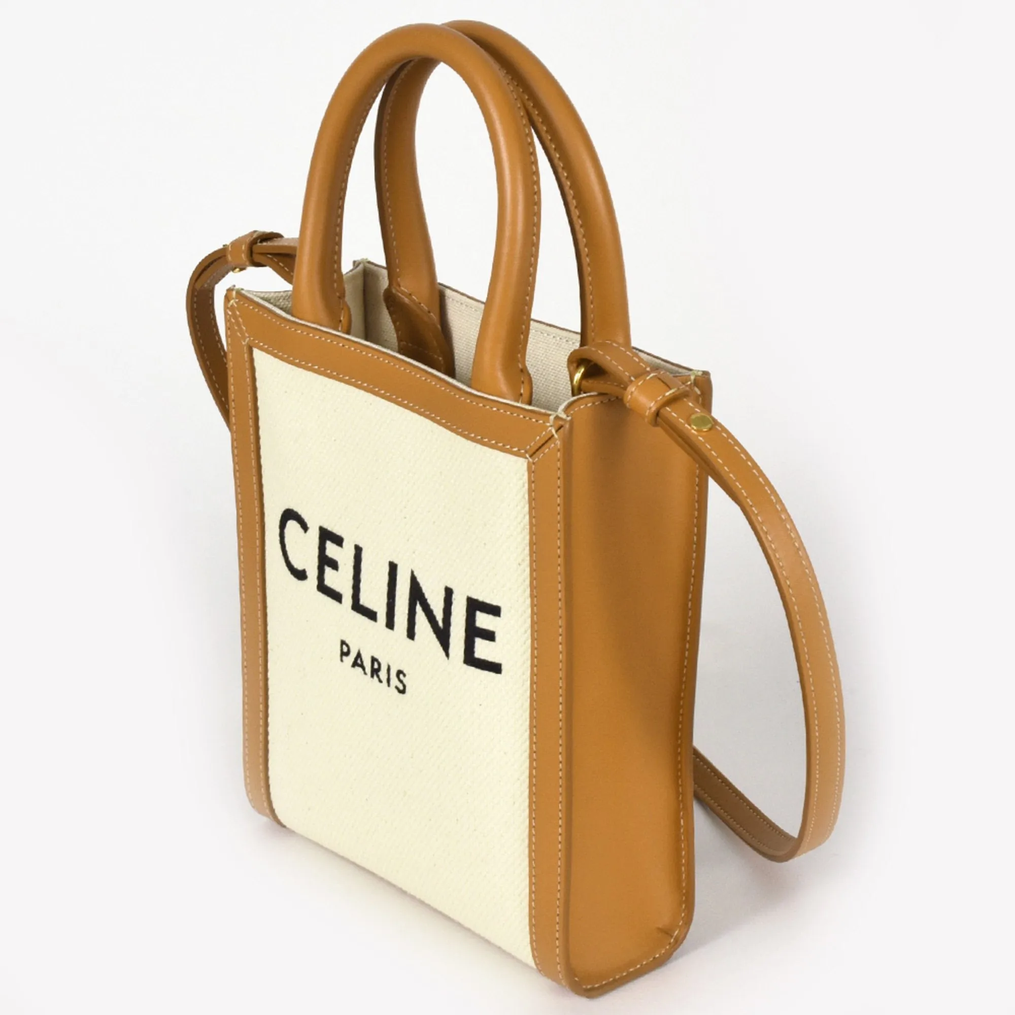 Celine  Canvas Leather Shoulder Bag (Pre-Owned)