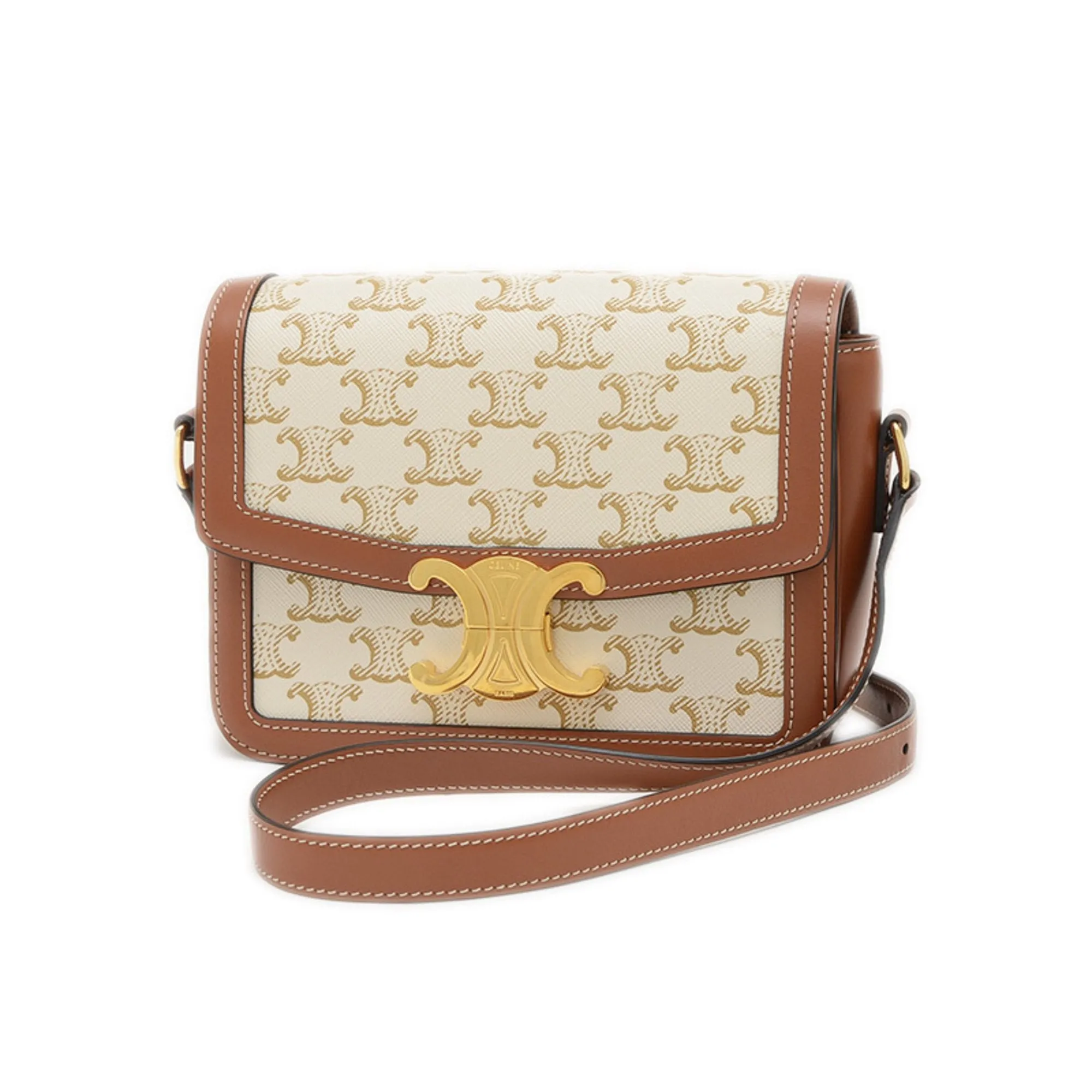 Celine  Pvc Canvas Leather Shoulder Bag (Pre-Owned)