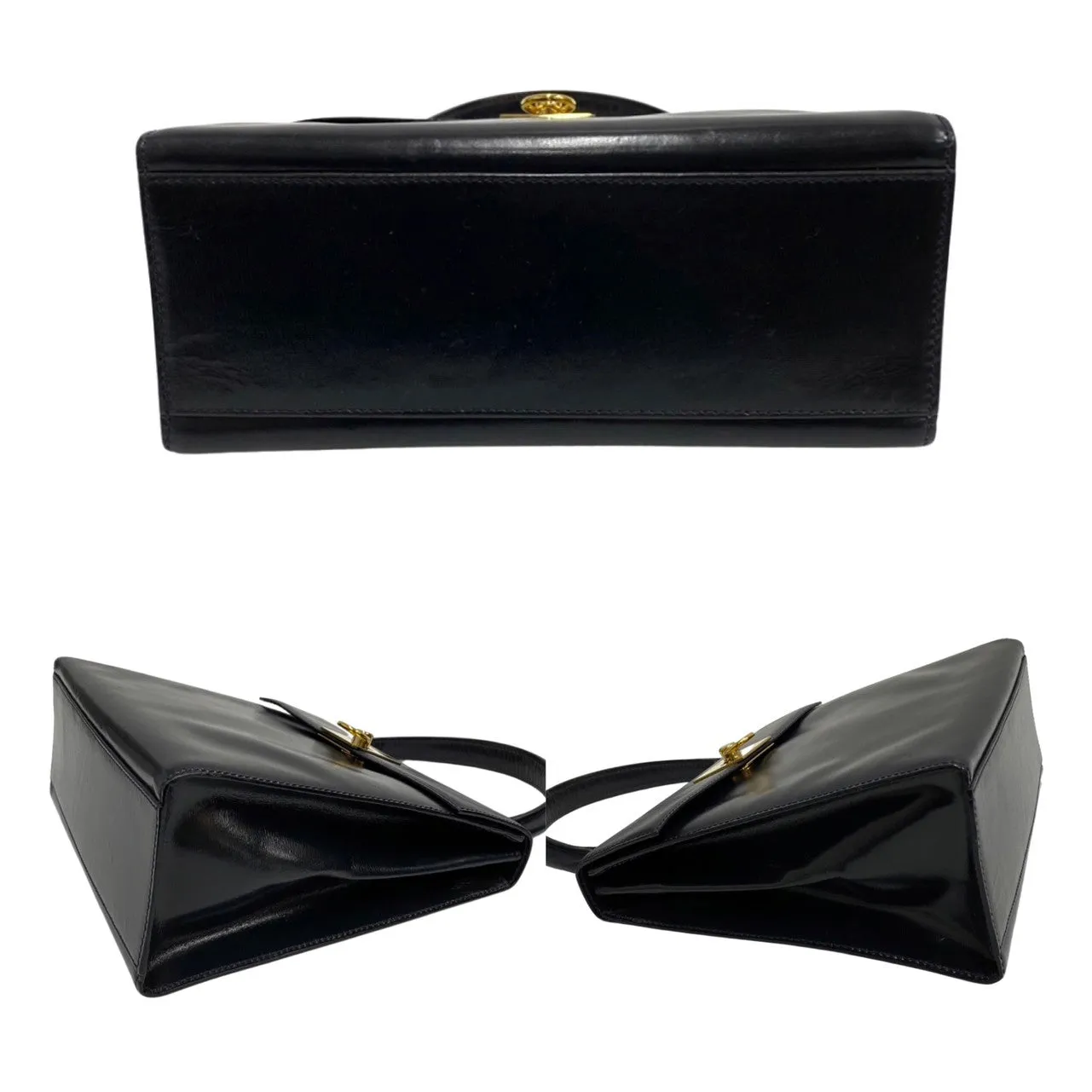 CELINE Shoulder Bag Calfskin Navy