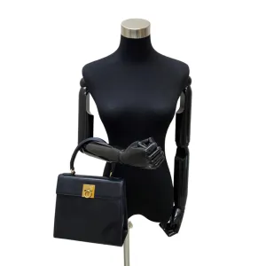 CELINE Shoulder Bag Calfskin Navy