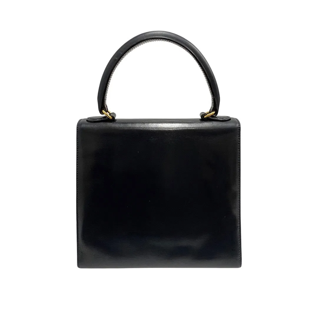 CELINE Shoulder Bag Calfskin Navy