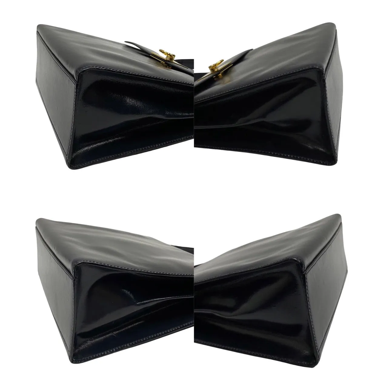 CELINE Shoulder Bag Calfskin Navy