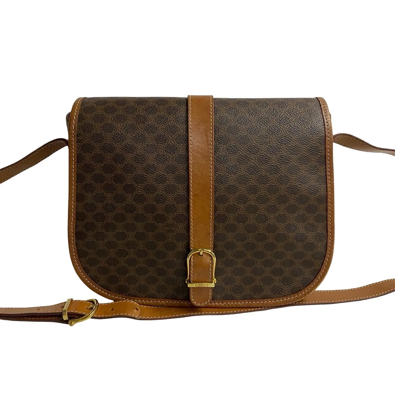 CELINE Shoulder Bag leather Brown