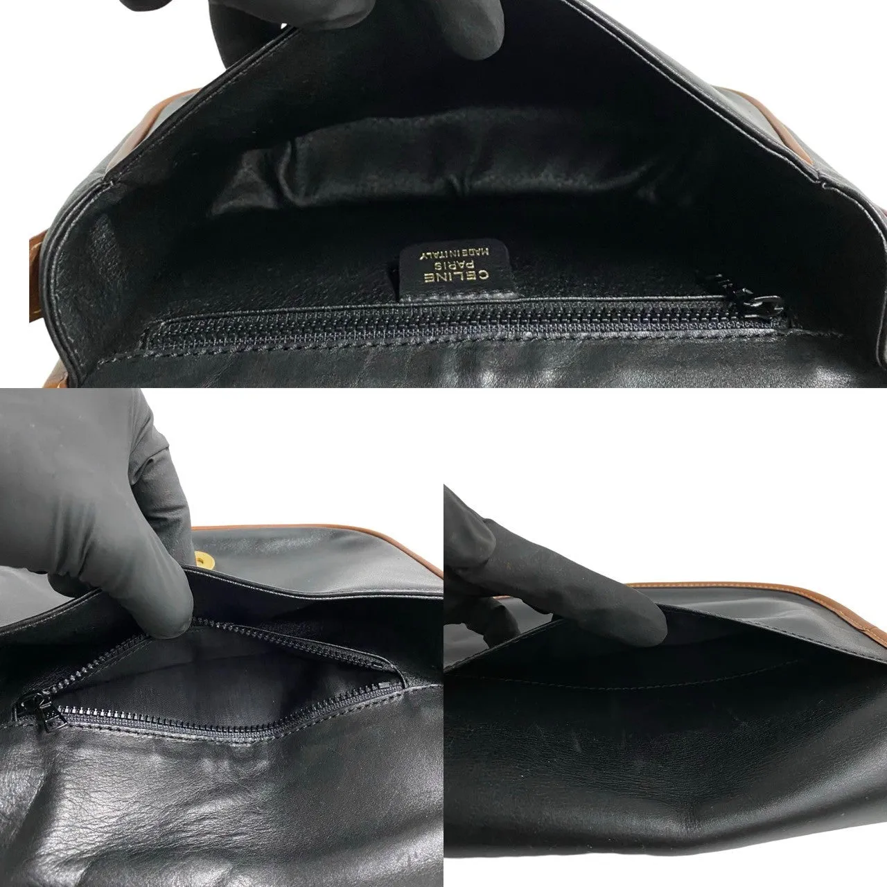 CELINE Shoulder Bag leather Brown