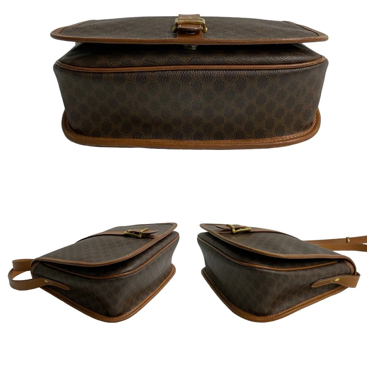 CELINE Shoulder Bag leather Brown