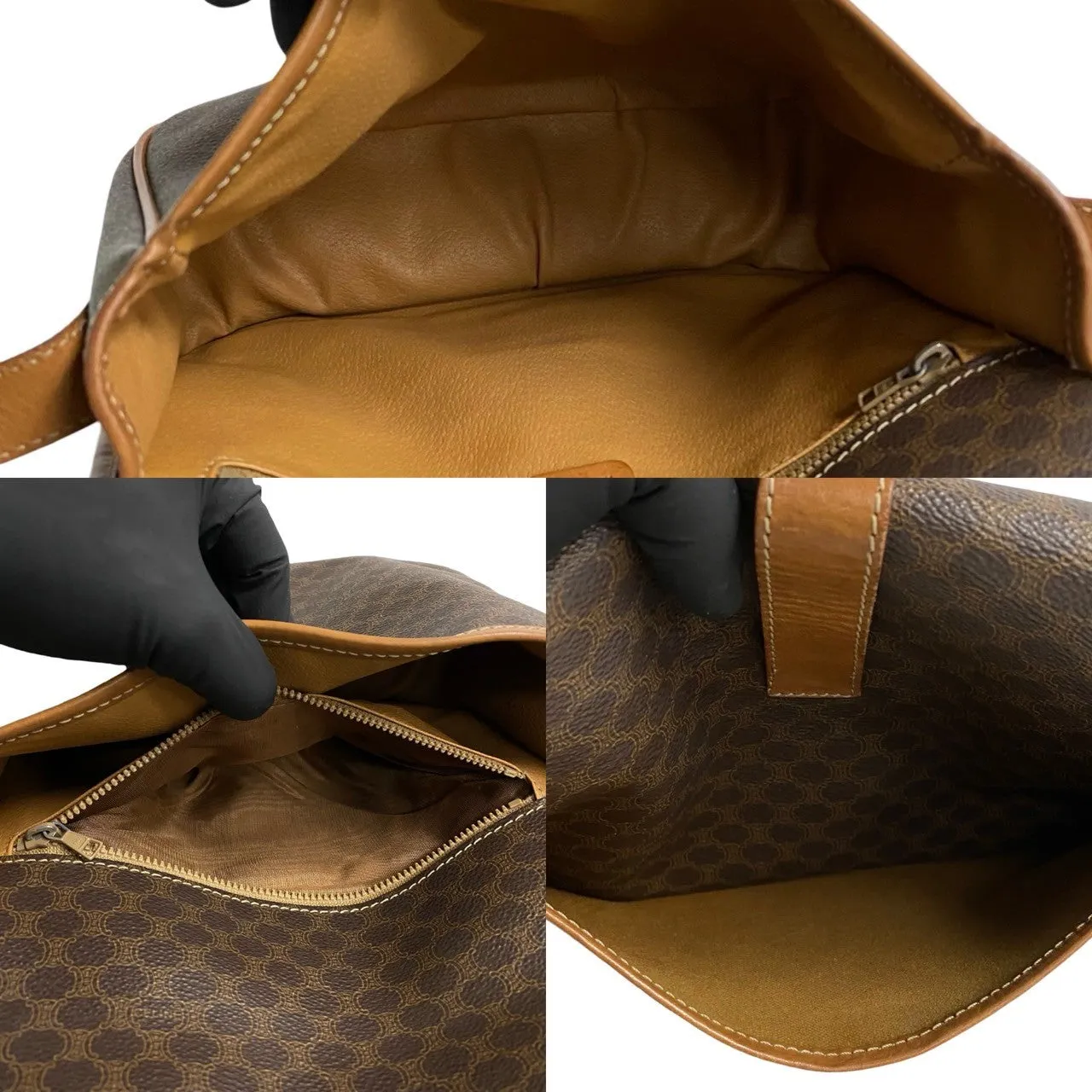 CELINE Shoulder Bag leather Brown