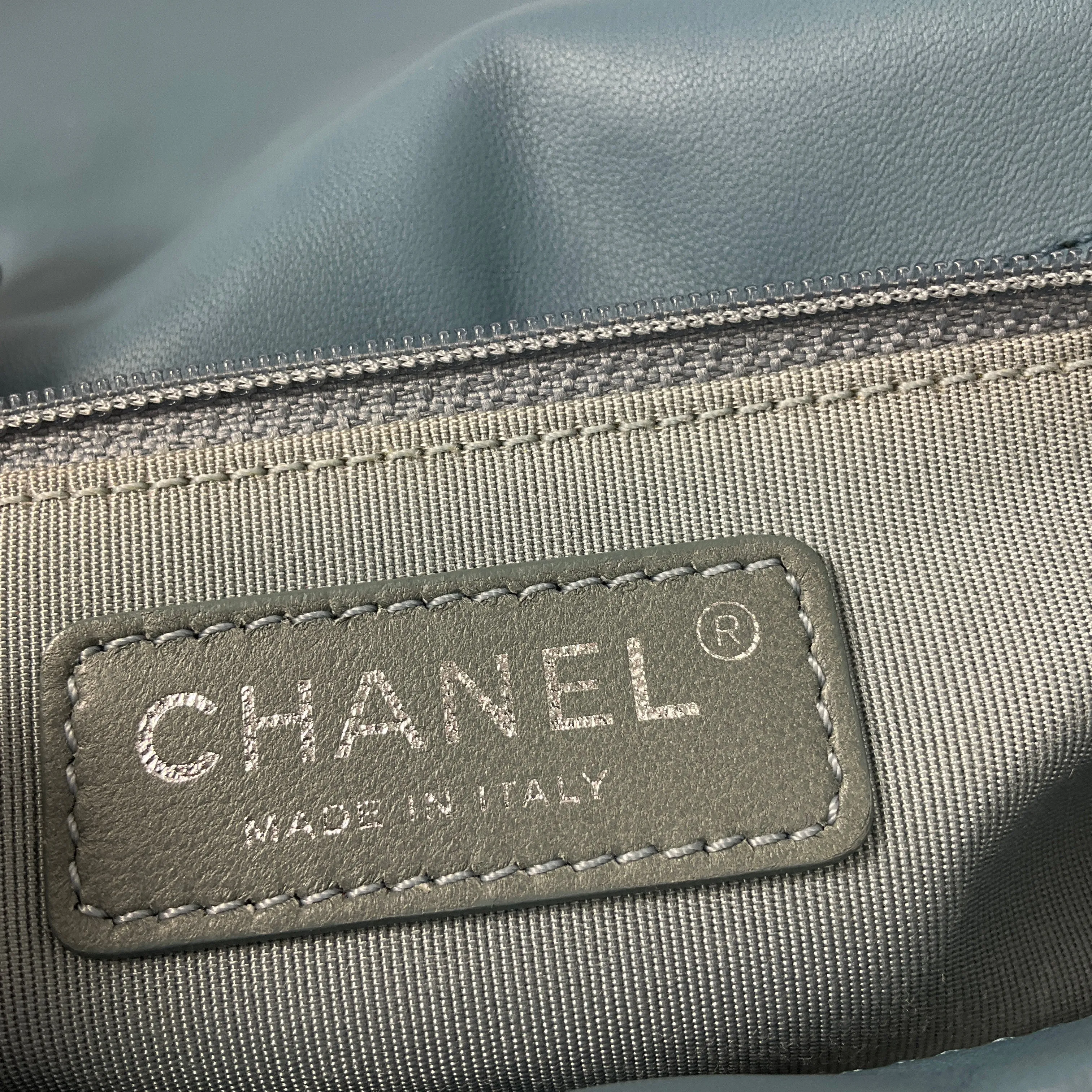 Chanel Blue Multi Paris-Seoul Crochet and Lambskin Medium Flap Bag