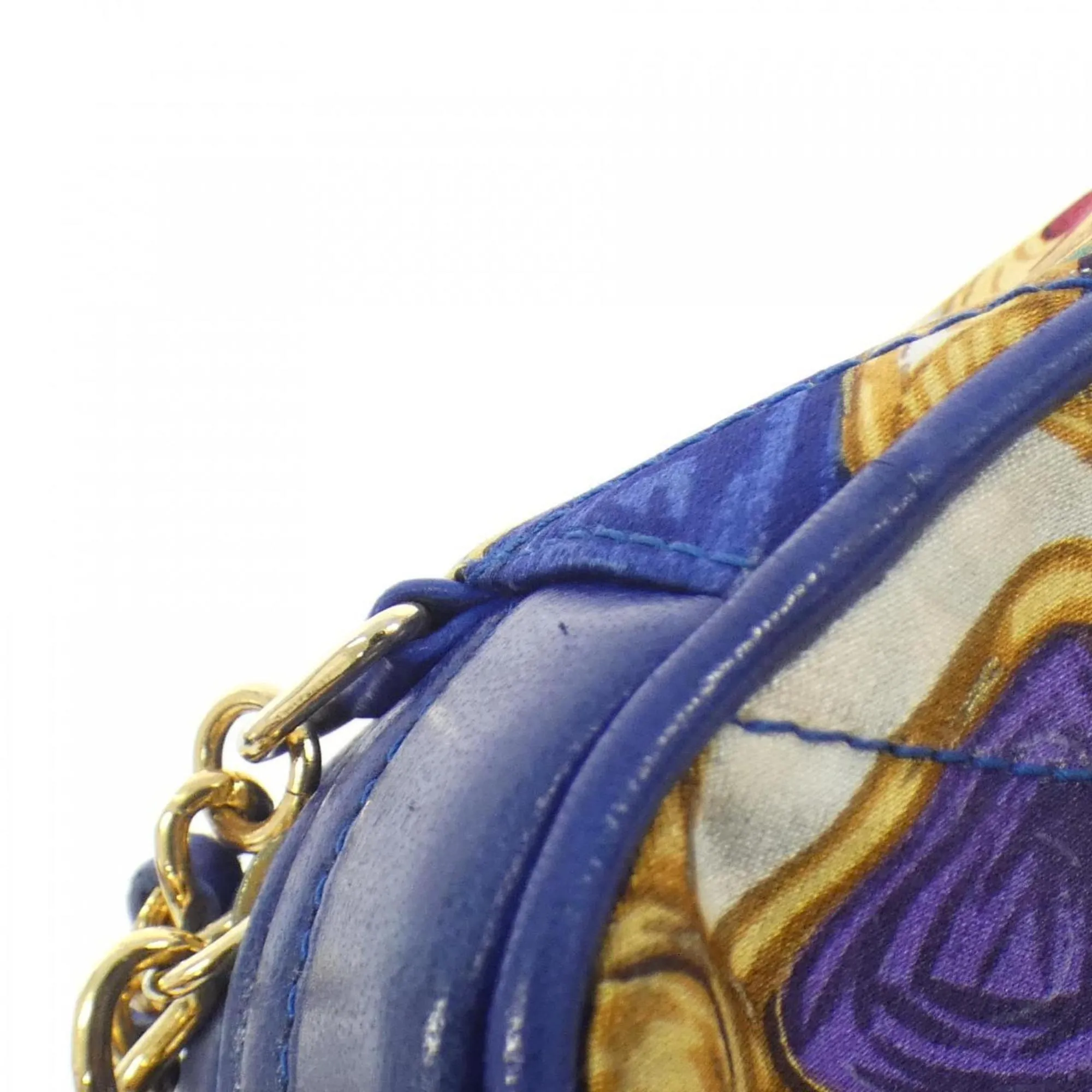 Chanel blue Satin Leather Shoulder Bag (Pre-Owned)