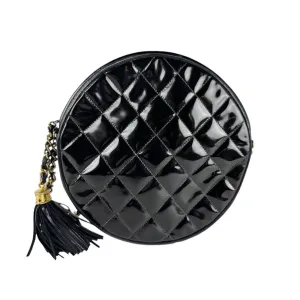Chanel gold Patent Leather Metal Shoulder Bag (Pre-Owned)