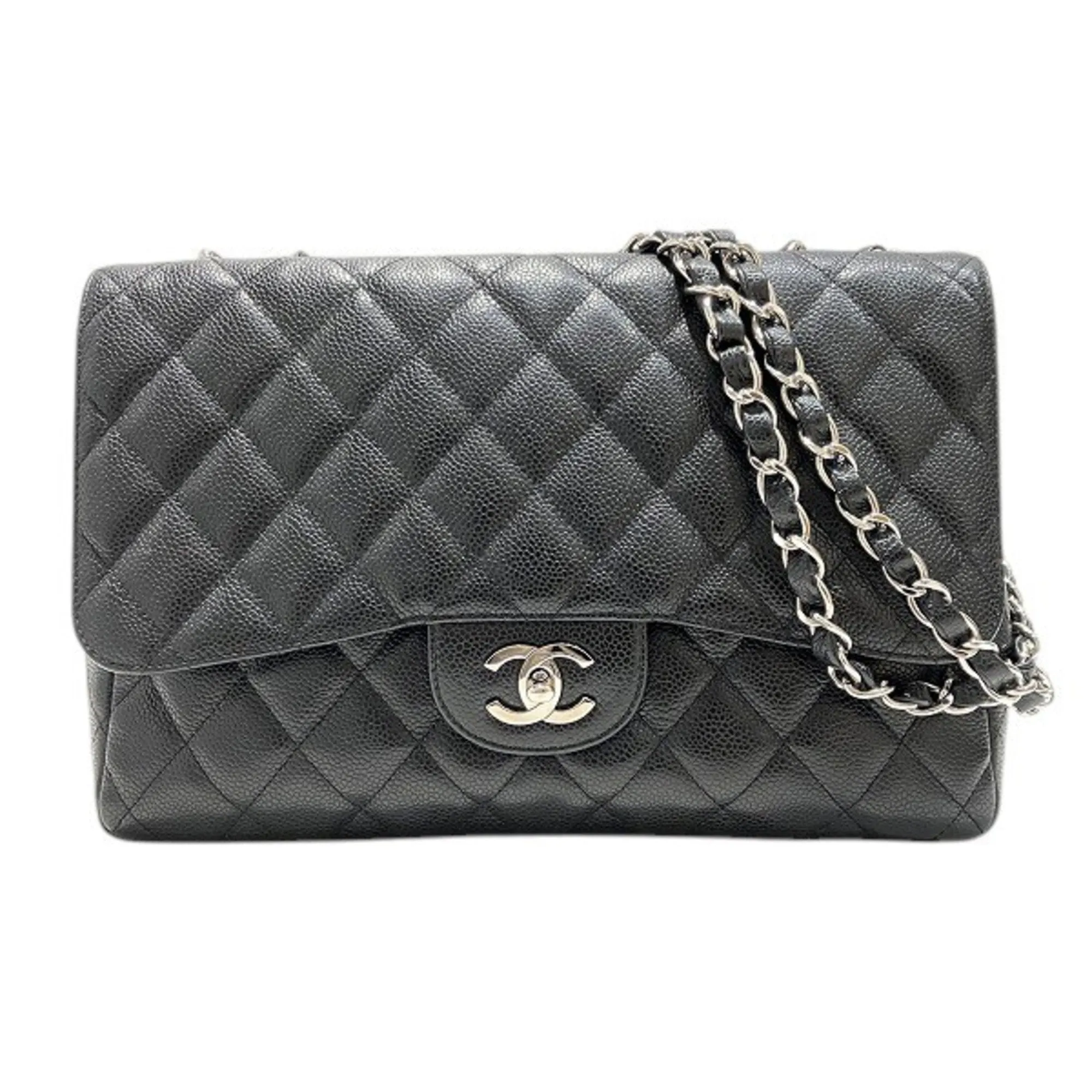 Chanel Grained Calfskin Shoulder Bag (Pre-Owned)